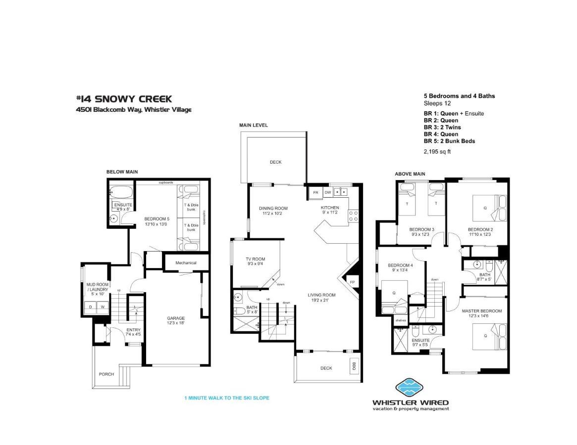 Вилла Snowy Creek 14 Уистлер Экстерьер фото
